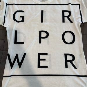 American Apparel Girl Power White Graphic Tee